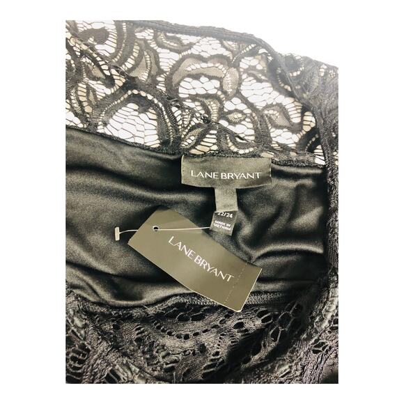 3872 NWT Lane Bryant Womens Black Lace Overlay Shift Dress 22/24 Knee Length - Picture 7 of 7